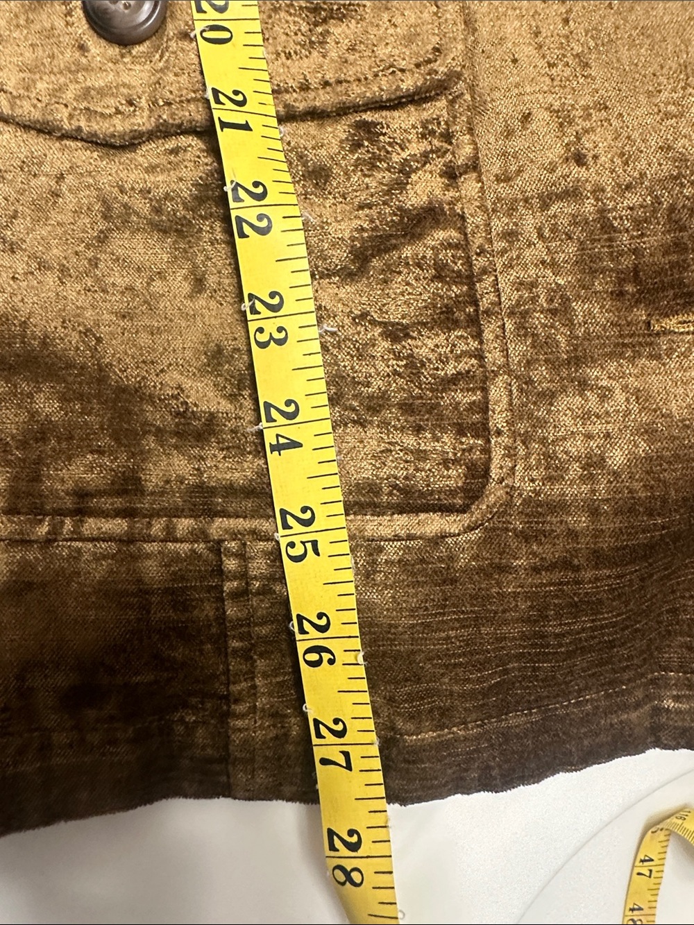 CAbi Women's Velvet Button-Front Jacket in Golden Brown - Picture 7 of 9